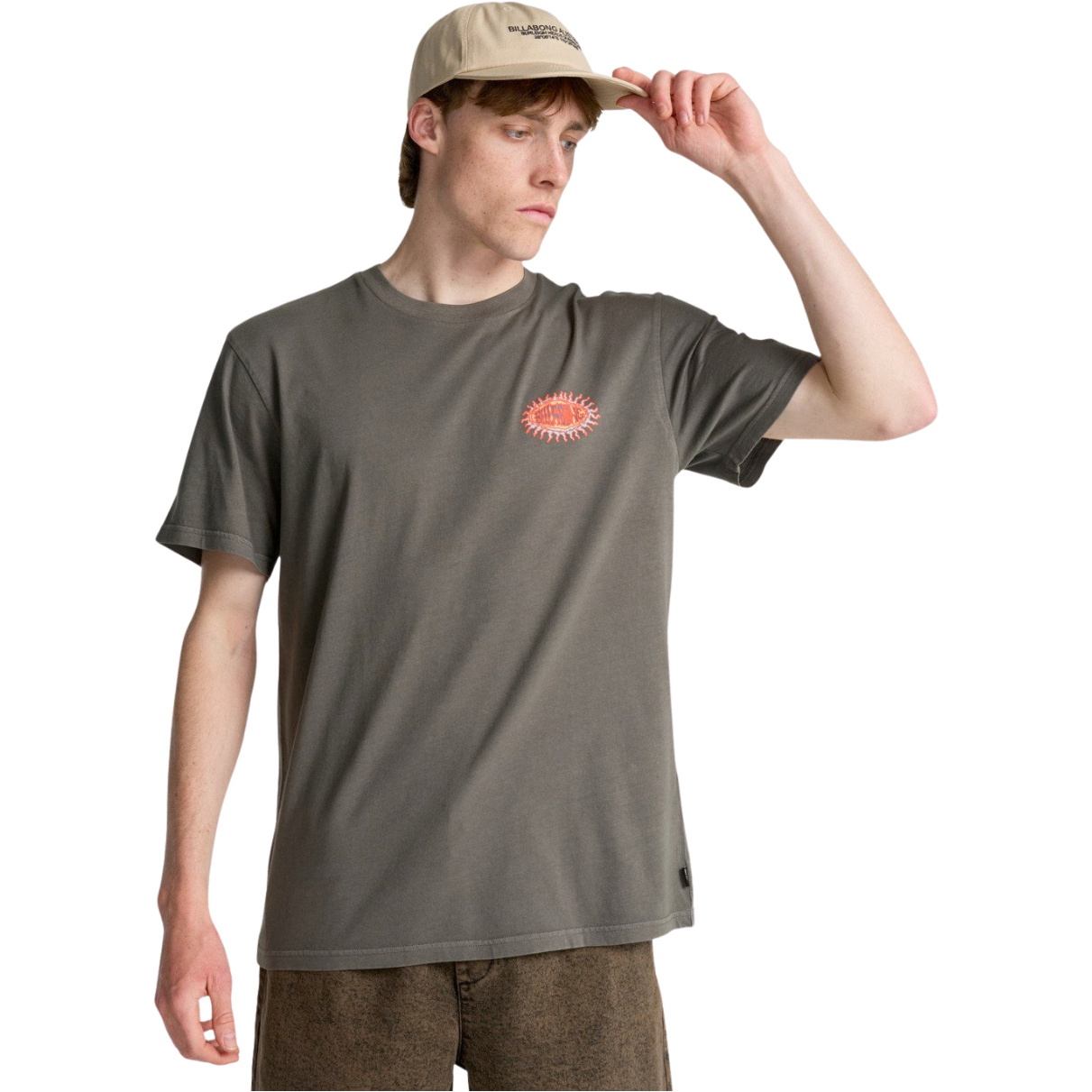 2026 Billabong Mens Burn Out T-Shirt EBYZT00505 - Pewter